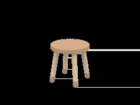 FLEXA Lattè DOTS Skammel 30x30cm