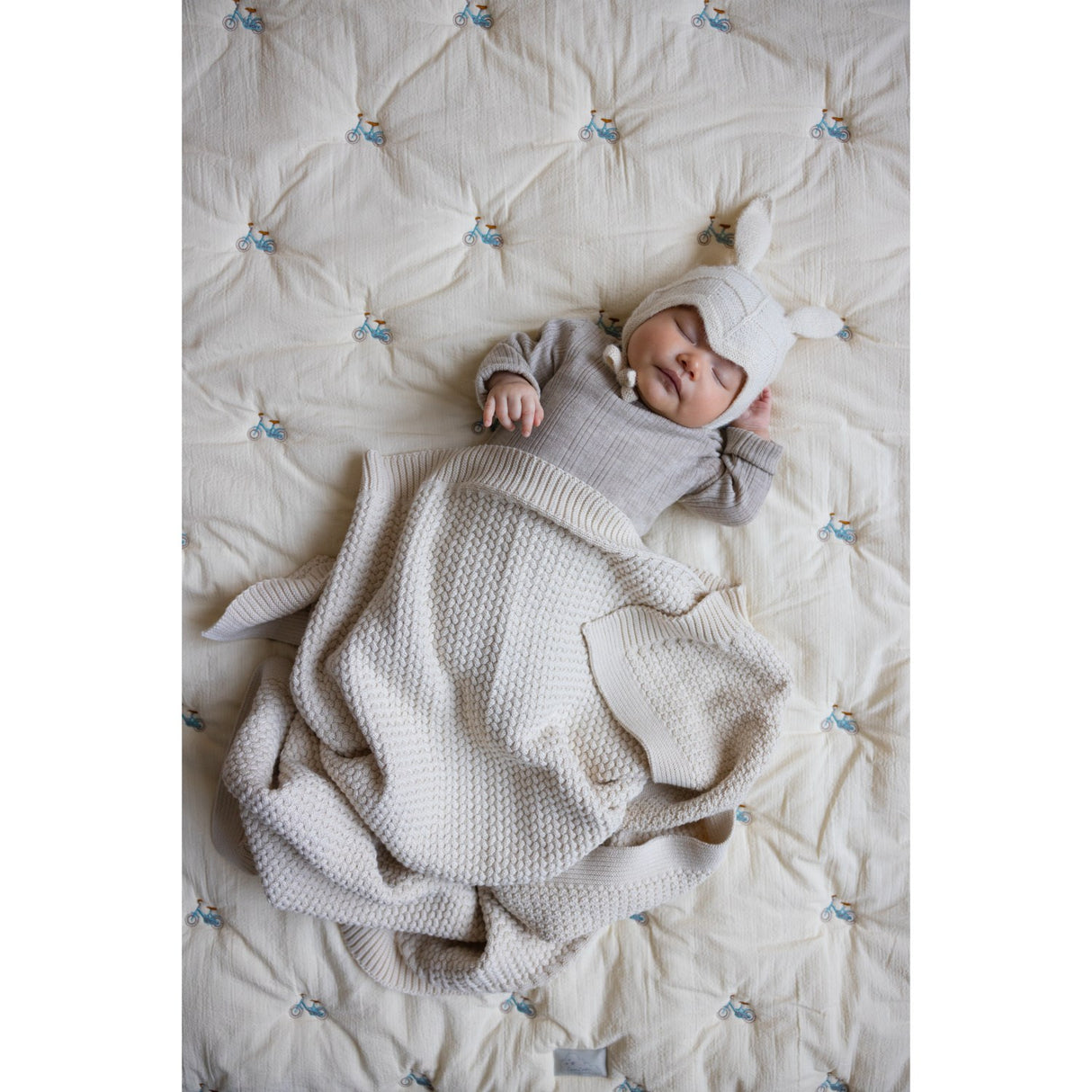 Cam Cam Copenhagen Off White Harper Baby Knit Throw