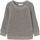 Lil'Atelier Sky Gray Noro Strik Bluse