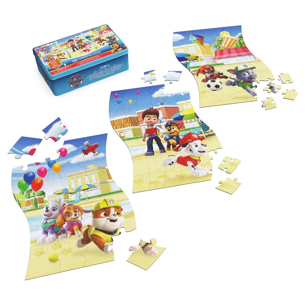 Paw Patrol Panorama Puslespil 3-i-1