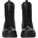 Tommy Hilfiger Black Lace-Up Støvle