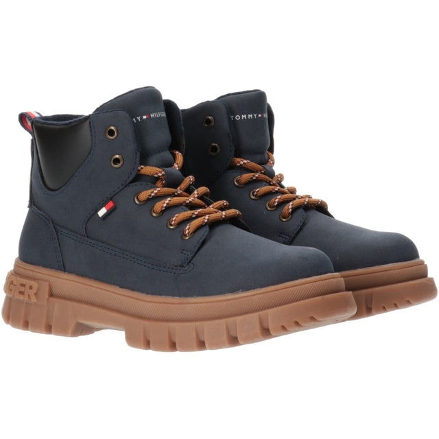 Tommy Hilfiger Blue Lace-Up Støvle