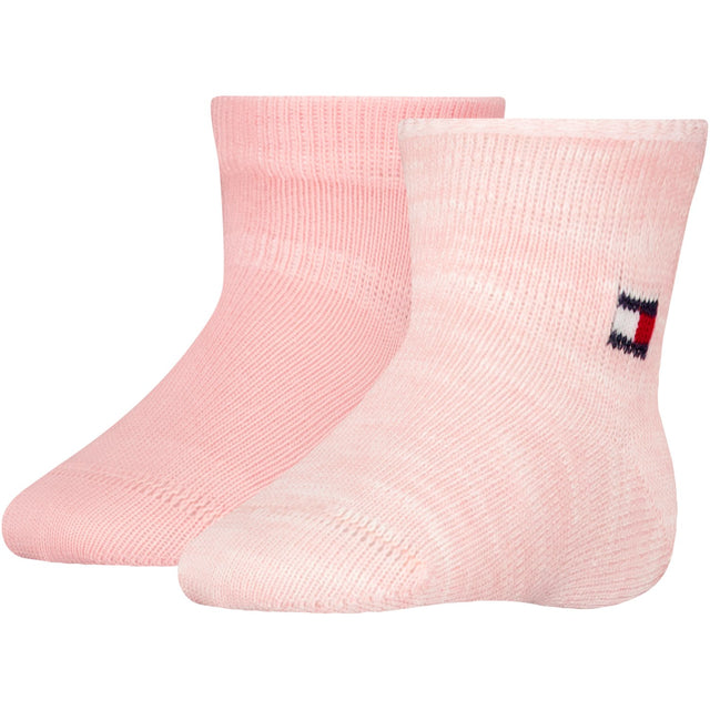 Tommy Hilfiger Soft Pink Baby Strømper 2-pak Runfree