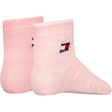 Tommy Hilfiger Soft Pink Baby Strømper 2-pak Runfree