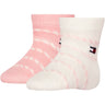 Tommy Hilfiger Soft Pink Baby Strømper 2-pak Breton Stripe