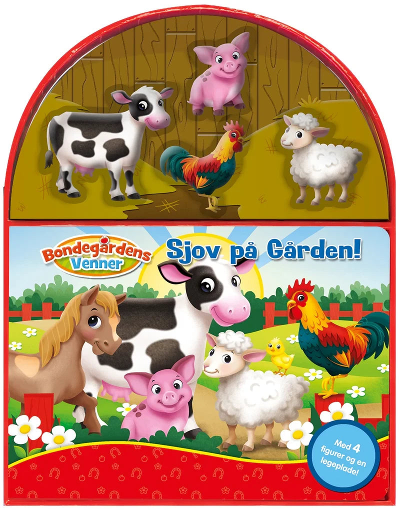 Alvilda Legebog med 4 figurer - Bondegården (m. bog og legeplade)