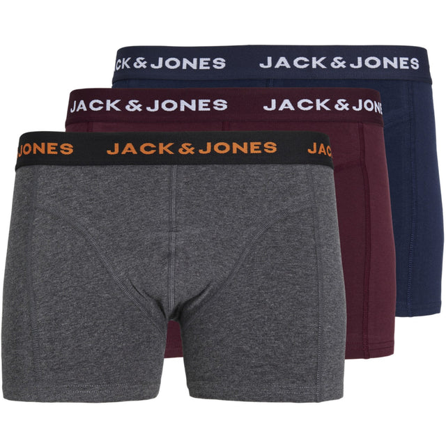 Jack & Jones Junior Dark Grey Melange Black Friday Trunks 3-pak