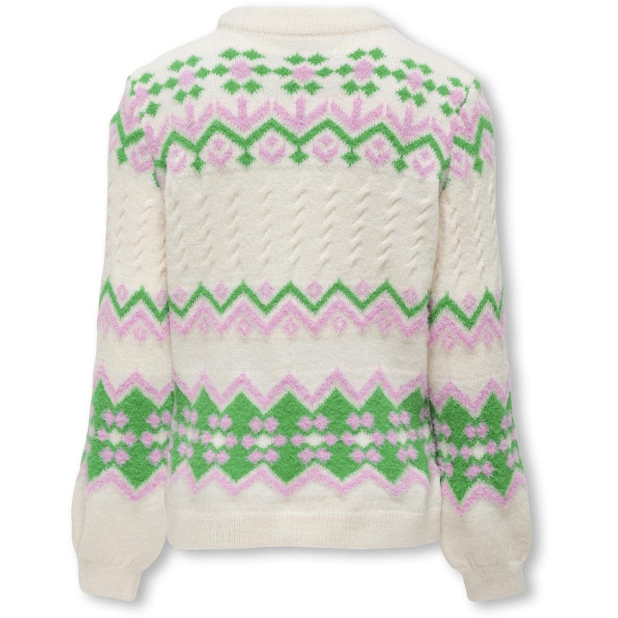 kids ONLY Cloud Dancer Bonbon/Island Green Annabelle Pullover Strik