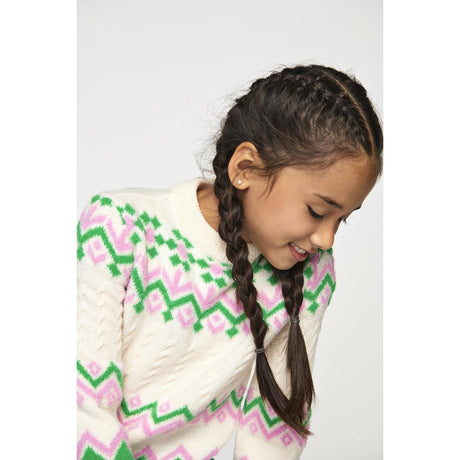 kids ONLY Cloud Dancer Bonbon/Island Green Annabelle Pullover Strik