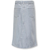 kids ONLY Light Blue Denim Canal Maxi Nederdel Silver Denim Red Cro