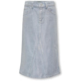 kids ONLY Light Blue Denim Canal Maxi Nederdel Silver Denim Red Cro