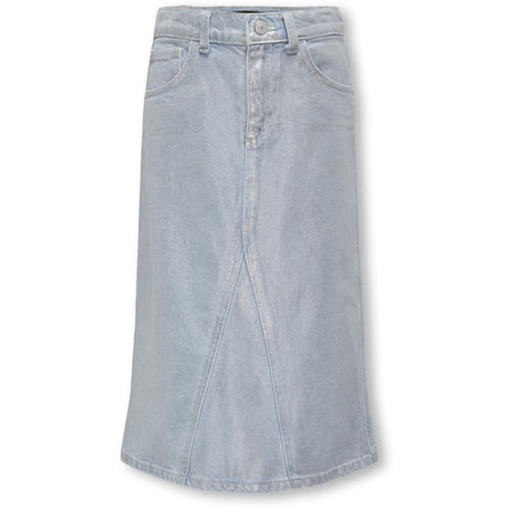 kids ONLY Light Blue Denim Canal Maxi Nederdel Silver Denim Red Cro
