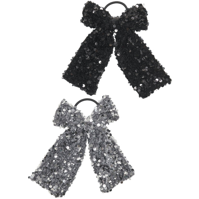 kids ONLY Silver Shy Glitter Bow Hårelastikker 2-pak