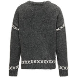 kids ONLY Dark Grey Melange Amanda Life O-Neck Detail Strik Bluse