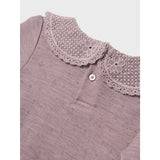 Name It Purple Dove Wang Uld Needle Bluse Med Krave