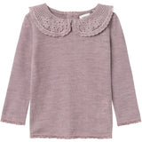 Name It Purple Dove Wang Uld Needle Bluse Med Krave