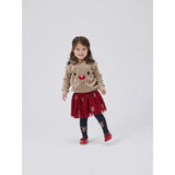 Name It Weathered Teak Reindeer Teddy Sweatshirt