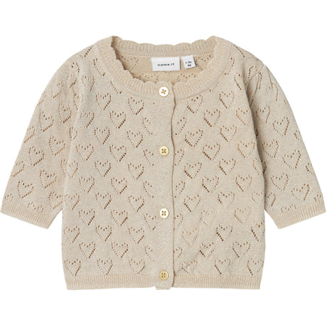 Name It Frosted Almond Riglitter Strik Cardigan