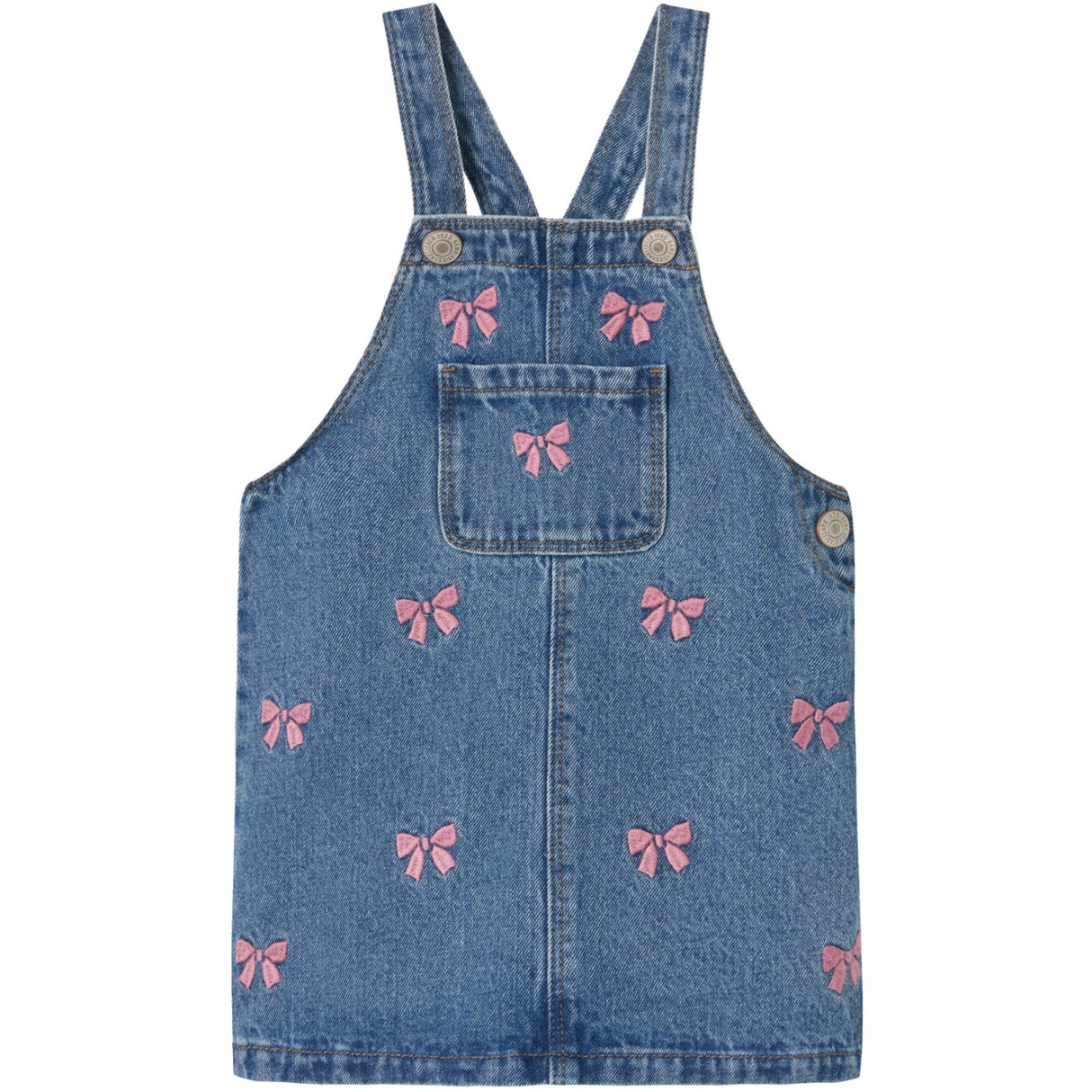 Name It Medium Blue Denim Conny Embroidery Denim Spencer Kjole