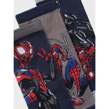 Name It Dark Sapphire Nobrian Spiderman 3-pak Strømper