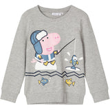 Name It Grey Melange Colbie Peppa Pig Regular Sweatshirt