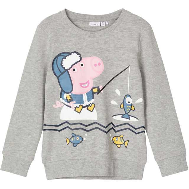 Name It Grey Melange Colbie Peppa Pig Regular Sweatshirt