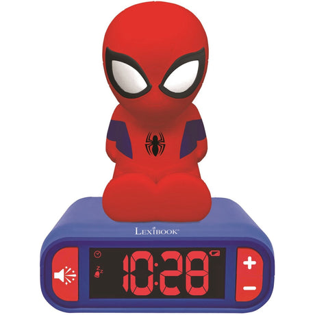 Lexibook Spiderman Alarm Clock with Night Light 3D design SpiderMan and sound effects