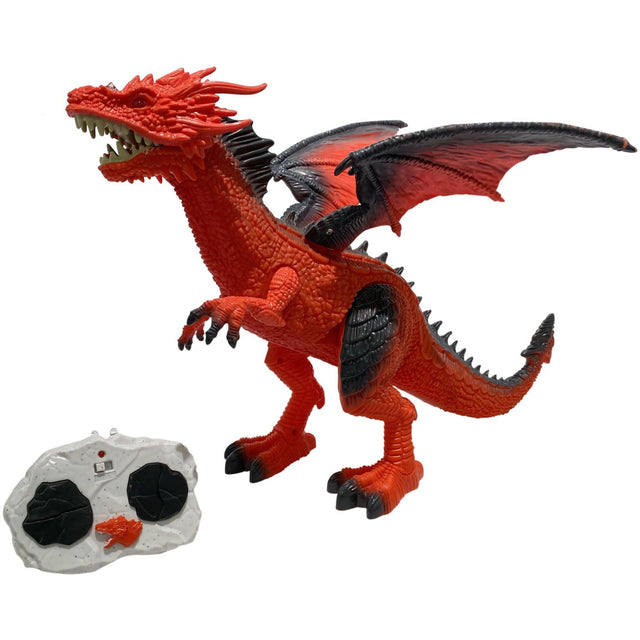 Real Wild IR Dragon with Steam & Moving Wings, Red