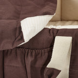 COPENHAGEN COLORS Babylift og Legetæppe Dark Brown w. Cream Solid Stripe