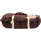 COPENHAGEN COLORS Babylift og Legetæppe Dark Brown w. Cream Solid Stripe