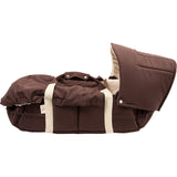 COPENHAGEN COLORS Babylift og Legetæppe Dark Brown w. Cream Solid Stripe