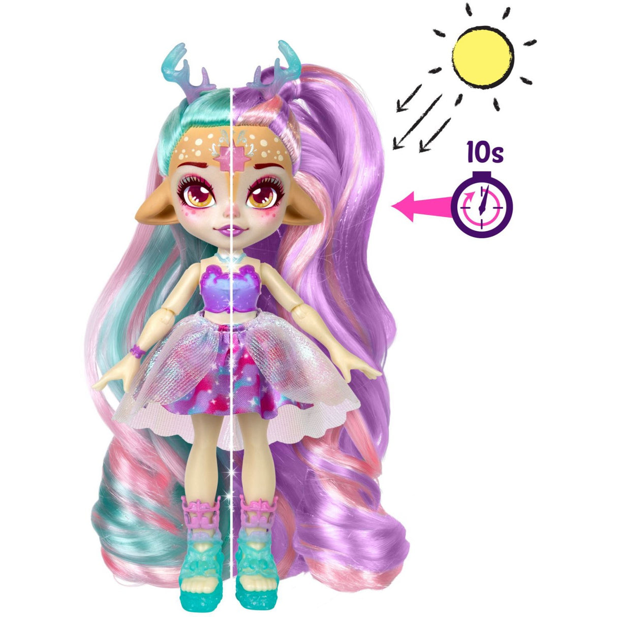 Magic Mixies Pixlings Galaxy Hair Doll Single PK Deerlee