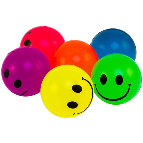 Magni Multi Hoppebold med smiley-face, Ø4,5 cm., 4 stk.