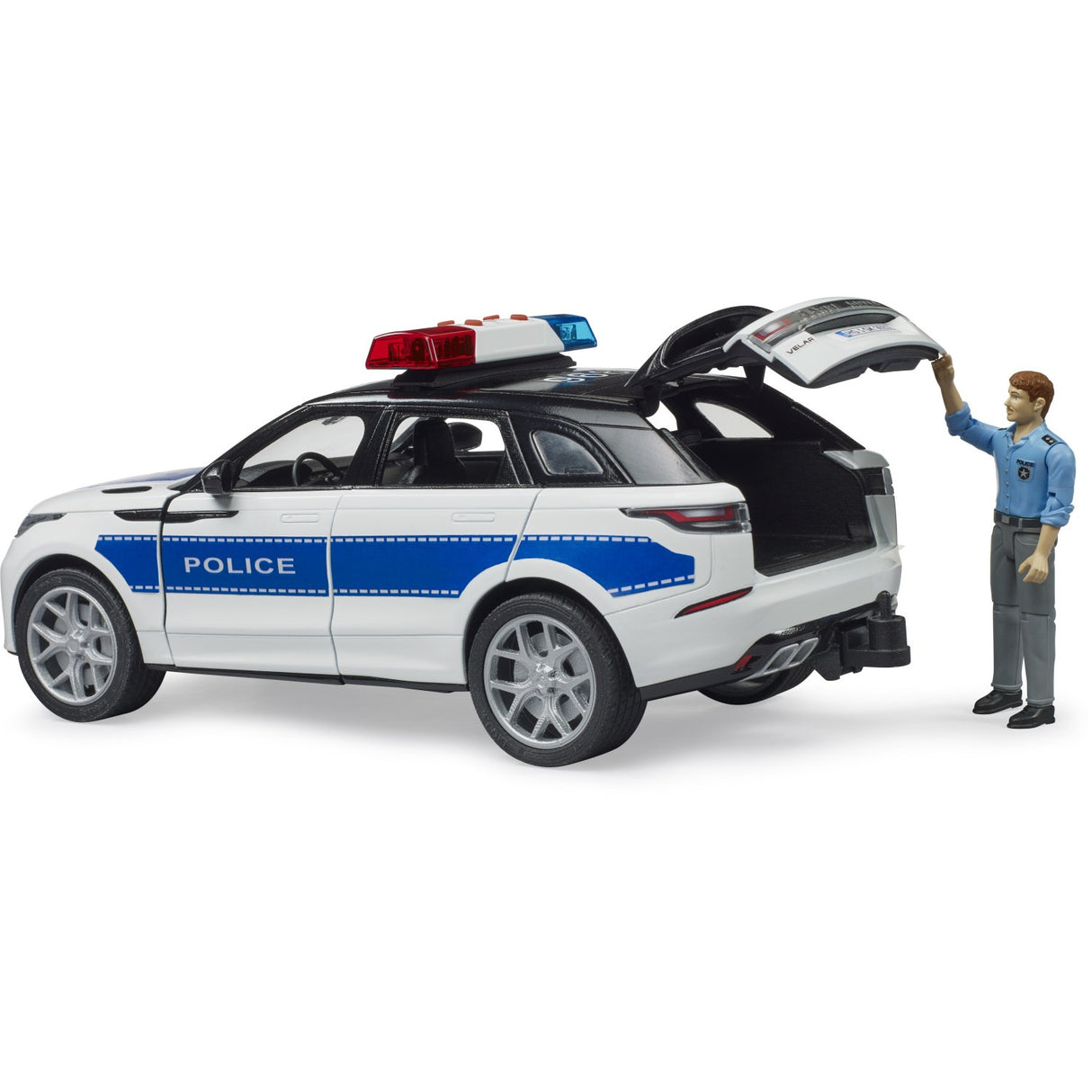 Bruder Range Rover Velar Police vehicle with policeman