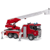 Bruder Scania Super 560R fire engine w ladder, waterp.LS