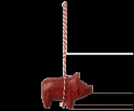 Maileg Træpynt, Gris - Rød