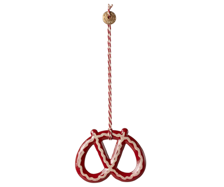 Maileg Metal ornament, Pretzel - Stribe