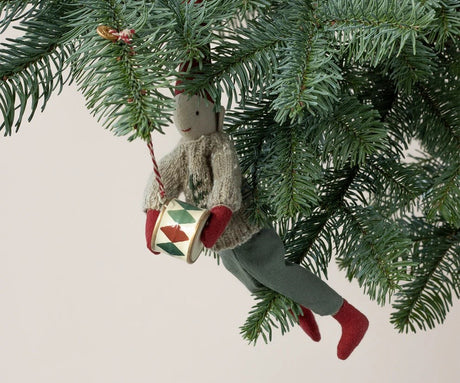 Maileg Metal ornament, Small drum - Classic green