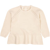 COPENHAGEN COLORS Cream  Knitted Pullover W. Frill