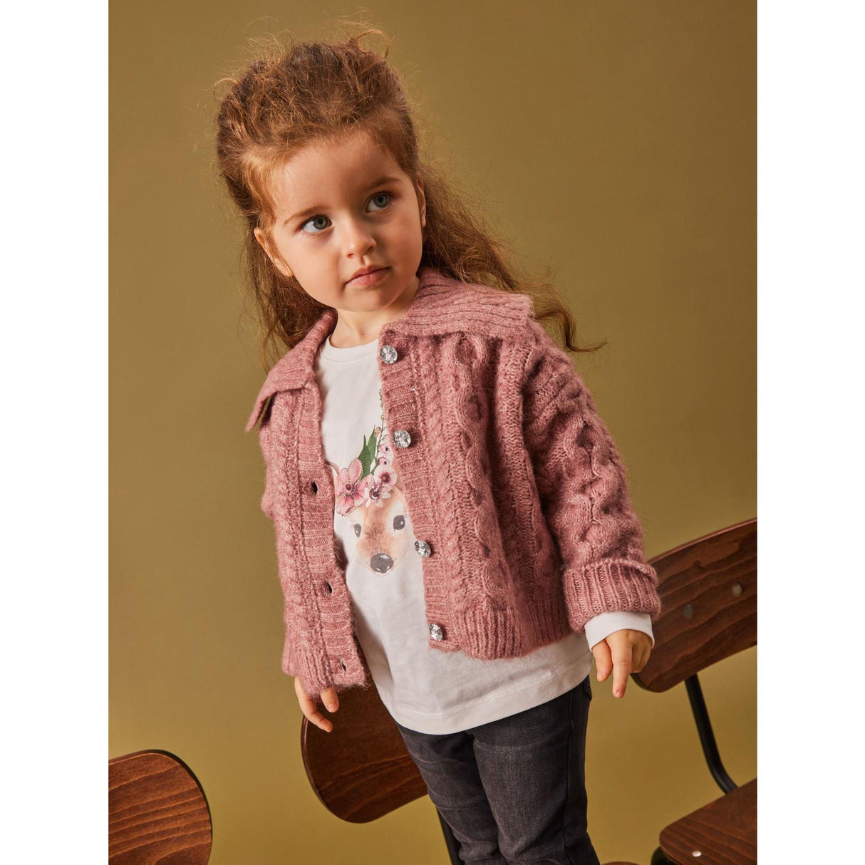 Name it Light Mahogany Ohalli Strik Cardigan