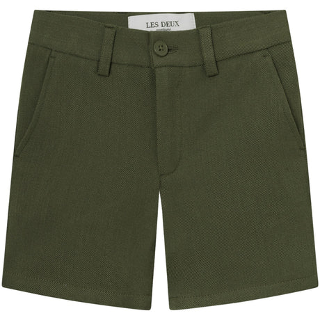 Les Deux Kids Olive Night Melange Como Reg Shorts