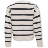 kids ONLY Birch Black Ama Stripe V-Neck Cardigan Strik