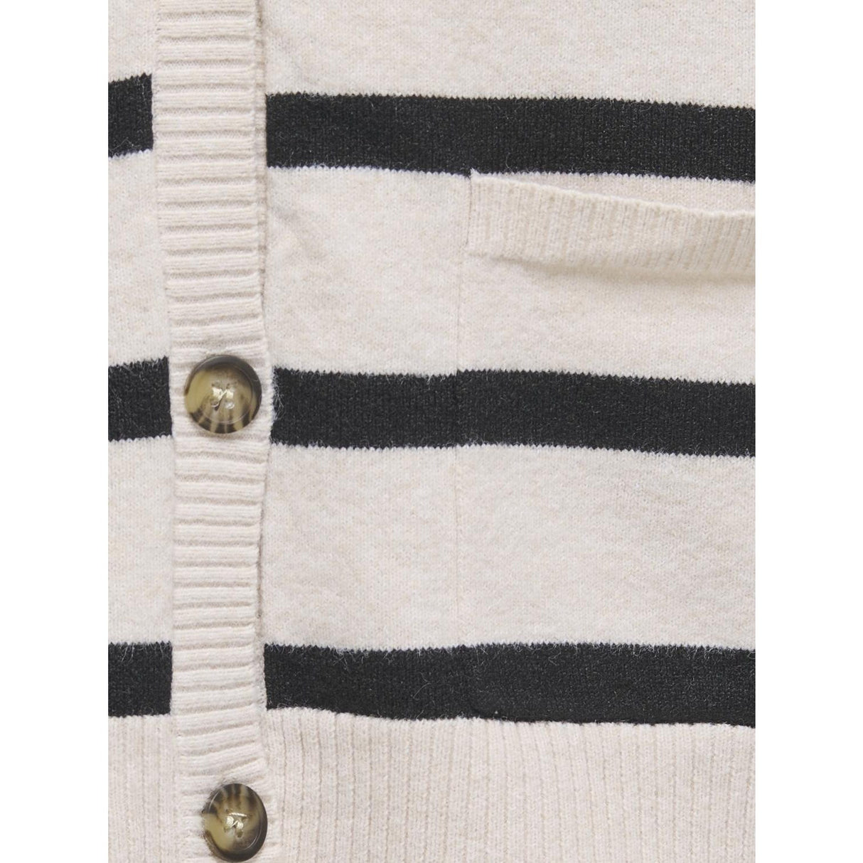 kids ONLY Birch Black Ama Stripe V-Neck Cardigan Strik