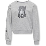 kids ONLY Light Grey Melange No Rules Nevermore Life Licens O-Neck Sweatshirt