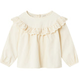 Lil'Atelier Turtledove Saku Loose Embroidery Bluse