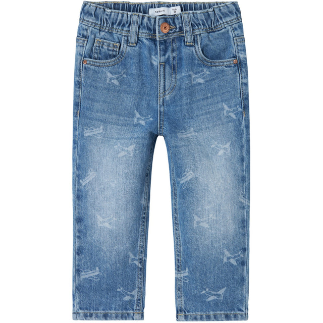 Name It Medium Blue Denim Silas Tapered AOP Jeans