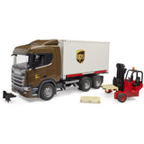 Bruder Scania Super 560R UPS Logistics truck w forklift