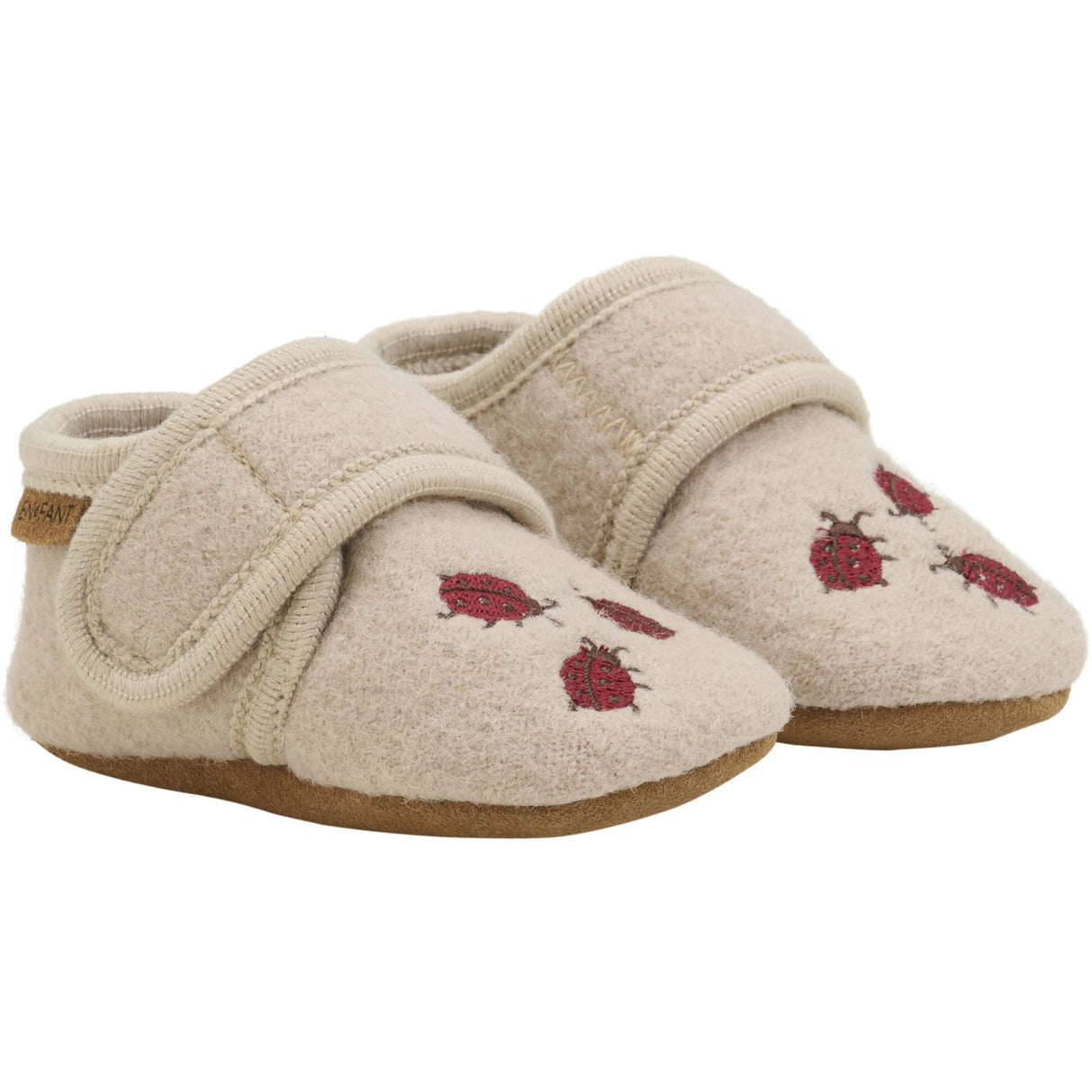 En Fant Moonlight Uld Slippers Med Broderi