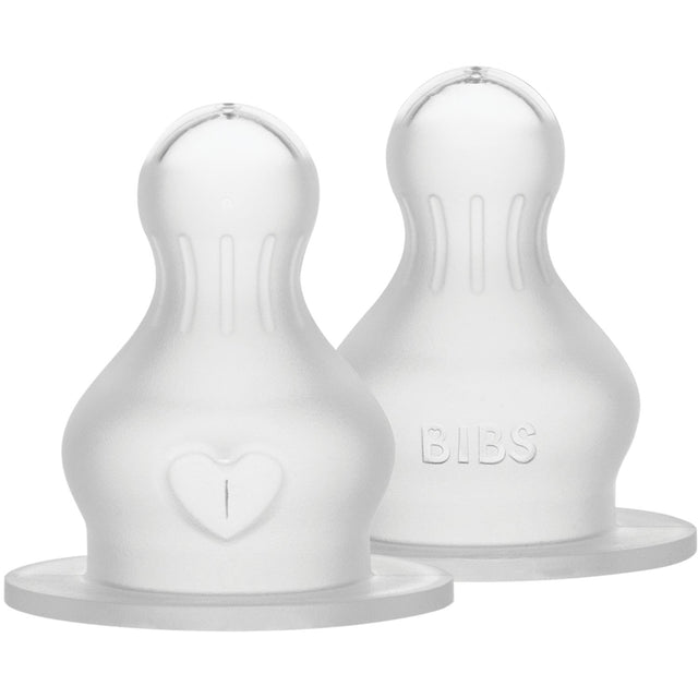 Bibs Sutteflaske Nipple Rund Silikone 2-pak