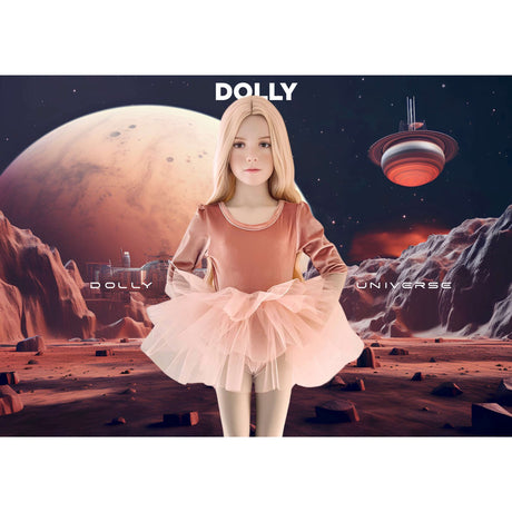 Dolly by Le Petit Tom Pink Dolly Universe Velvet Planet Tutu Kjole